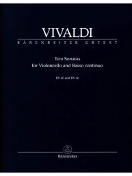 Antonio Vivaldi: 2 Sonatas RV 40, RV 46 (noty na violoncello, basso continuo)