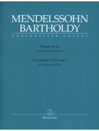 Felix Mendelssohn: Sonata In E-Flat For Clarinet & Piano (noty na klarinet, klavír)