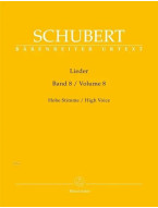 Franz Schubert: Lieder 8 - High Voice (noty na klavír, zpěv)