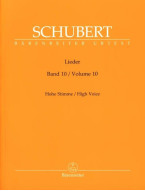 Franz Schubert: Lieder 10 - High Voice (noty na klavír, zpěv)
