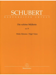 Franz Schubert: Die Schöne Müllerin Op.25 - High Voice (noty na klavír, zpěv)