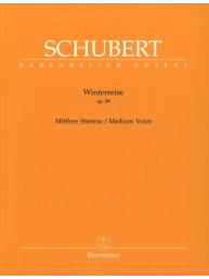 Franz Schubert: Winterreise Op. 89 D 911 - Medium Voice (noty na klavír, zpěv)