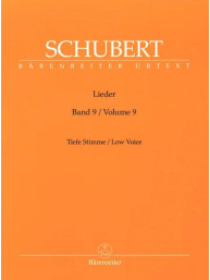Franz Schubert: Lieder 9 - Low Voice (noty na klavír, zpěv)