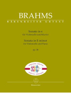 Johannes Brahms: Sonata in E minor op. 38 (noty pro violoncello, klavír)