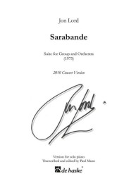 Jon Lord: Sarabande - Suite for Group and Orchestra (noty na klavír)