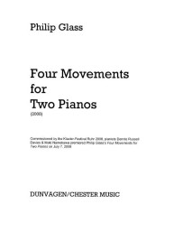 Philip Glass: 4 Movements For Two Pianos (noty na čtyřruční klavír)