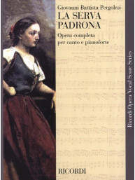Giovanni Battista Pergolesi: La serva padrona, IT (noty na klavír, zpěv)