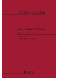 Antonio Vivaldi: Concerto in Sol minore (noty na housle, klavír)