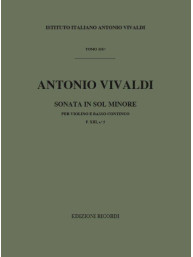 Antonio Vivaldi: Sonata in Sol Min RV 28 (noty na housle, basso continuo)