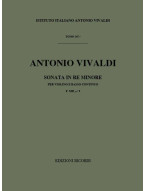 Antonio Vivaldi: Sonata in Re Min Rv 15 (noty na housle, basso continuo)
