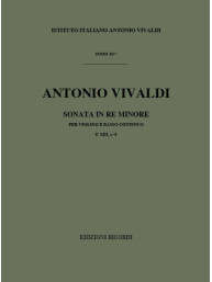 Antonio Vivaldi: Sonata in Re Min Rv 15 (noty na housle, basso continuo)