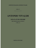 Antonio Vivaldi: Sonata in Do Min Rv 6 (noty na housle, basso continuo)