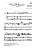 Antonio Vivaldi: Sonata in Do Min Rv 6 (noty na housle, basso continuo)
