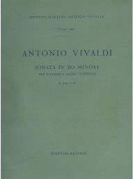 Antonio Vivaldi: Sonata in Do Min Rv 8 (noty na housle, basso continuo)