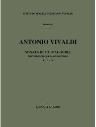 Antonio Vivaldi: Sonata in Mi Bem. Rv 39 (noty na violoncello, basso continuo)