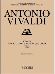 Antonio Vivaldi: Sonata in Mi Min. Rv 17A (noty na housle, basso continuo)