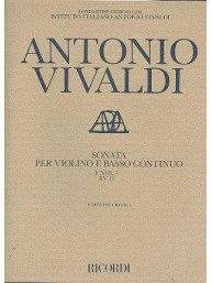 Antonio Vivaldi: Sonata in Re Min. Rv 12 (noty na housle, basso continuo)