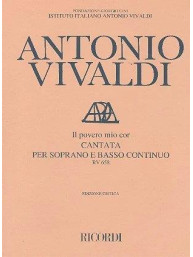 Antonio Vivaldi: Povero Mio Cor Rv 658 - Soprano (noty na klavír, zpěv)
