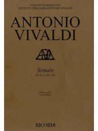 Antonio Vivaldi: Sonate RV 815 e RV 816 (noty na housle, basso continuo)