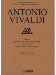 Antonio Vivaldi: Sonate RV 11, RV 37 (noty na housle, basso continuo)