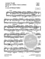 Antonio Vivaldi: Sonate RV 11, RV 37 (noty na housle, basso continuo)