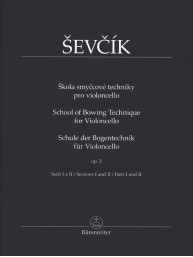 Otakar Ševčík: School of Bowing Technique op. 2 - Sections I & II (noty na violoncello)