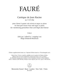 Gabriel Faure: Cantique de Jean Racine - SATB (noty na sborový zpěv, varhany)