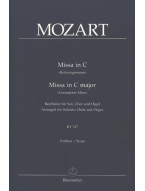 W.A. Mozart: Missa in C major K.317 - SATB (noty na sborový zpěv, varhany)