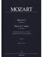 W.A. Mozart: Missa In C Major K.257 - SATB (noty na sborový zpěv, varhany)