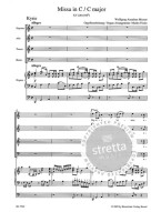W.A. Mozart: Missa in C-Major KV 220 / 196b (noty na sborový zpěv, varhany)