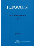 Giovanni Battista Pergolesi: Vespro della Beata Vergine / Marienvesper - SATB (noty na sborový zpěv, klavír)
