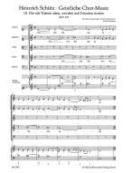Heinrich Schütz: Die mit Tränen säen, werden mit Freuden ernten SWV 378 - SATB (noty na sborový zpěv, basso continuo)