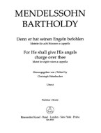 Felix Mendelssohn: Denn er hat seinen Engeln befohlen - SATB (noty na sborový zpěv, klavír)