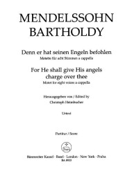 Felix Mendelssohn: Denn er hat seinen Engeln befohlen - SATB (noty na sborový zpěv, klavír)