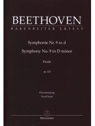 Ludwig van Beethoven: Symphony no. 9 in D minor op. 125- SATB (noty na sborový zpěv, klavír)