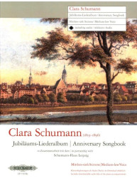 Clara Schumann: Anniversary Songbook - Medium-Low Voice (noty na klavír, zpěv)(+audio)