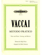 Nicola Vaccai: Metodo Pratico - High voice (noty na klavír, zpěv)