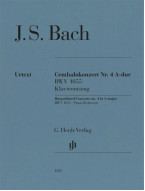 Johann Sebastian Bach: Harpsichord Concerto no. 4 A major BWV 1055 (noty na čtyřruční klavír)