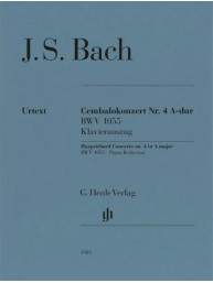 Johann Sebastian Bach: Harpsichord Concerto no. 4 A major BWV 1055 (noty na čtyřruční klavír)