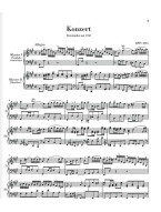 Johann Sebastian Bach: Harpsichord Concerto no. 4 A major BWV 1055 (noty na čtyřruční klavír)