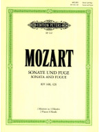 W.A. Mozart: Sonata in D K.448/Fugue In C Minor K.426 (noty na čtyřruční klavír)