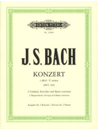 Johann Sebastian Bach: Konzert c-Moll BWV 1060 (noty na čtyřruční klavír)