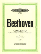 Ludwig van Beethoven: Piano Concerto No. 4 in G Op. 58 (noty na čtyřruční klavír)