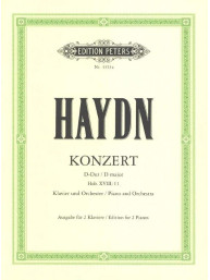 Joseph Haydn: Piano Concerto No.11 In D Hob.XVIII (noty na čtyřruční klavír)