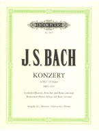 Johann Sebastian Bach: Concerto in A major BWV 1055 (noty na čtyřruční klavír)