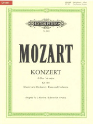 W.A. Mozart: Konzert A-Dur KV 488 (noty na čtyřruční klavír)
