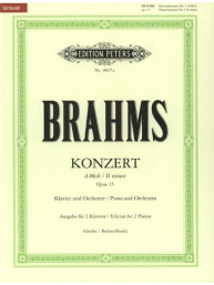Johannes Brahms: Konzert Nr. 1 d-Moll op. 15 (noty na čtyřruční klavír)