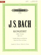 Johann Sebastian Bach: Concerto in D minor BWV 1052 (noty na čtyřruční klavír)