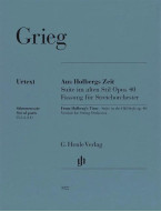 Edvard Grieg: From Holberg's Time op. 40 (noty pro smyčcový soubor, party)