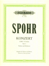 Louis Spohr: Concerto No.2 in D minor Op.2 (noty na housle, klavír)